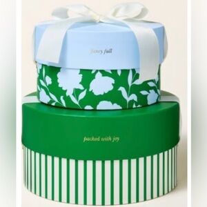 New Kate Spade 2pk Round Gift Boxes